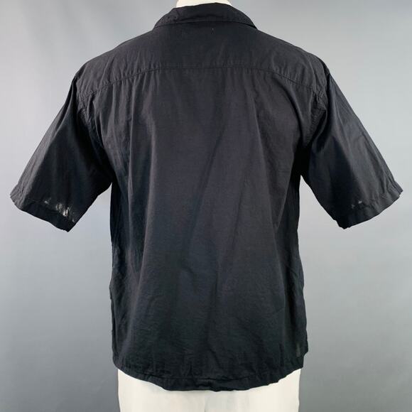 Size XL Black Organic Cotton One Pocket Oversized Short Sleeve Shirt - Picture 4 of 8